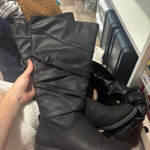 Black high boots